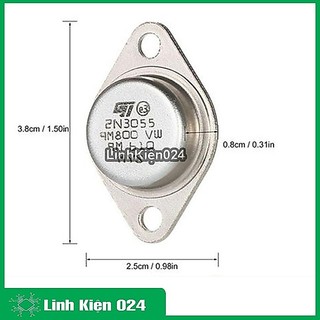 Bộ 10 Con Sò Sắt 2N3055 TO-3 Malaysia ( ZIN )