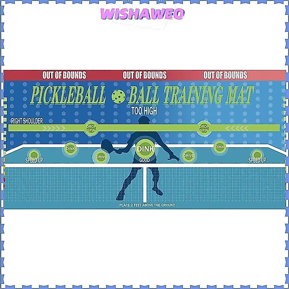 WISHAWEO Pickleball Practice Pads, Master Fitness 180x89cm Pickleball Dink Wall Pad, Poster tập luyệ