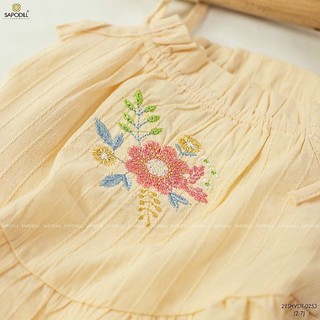 [NEW ARRIVAL] [SIZE NHÍ] ĐẦM 2 DÂY THÊU HOA SIÊU ĐÁNG EO
