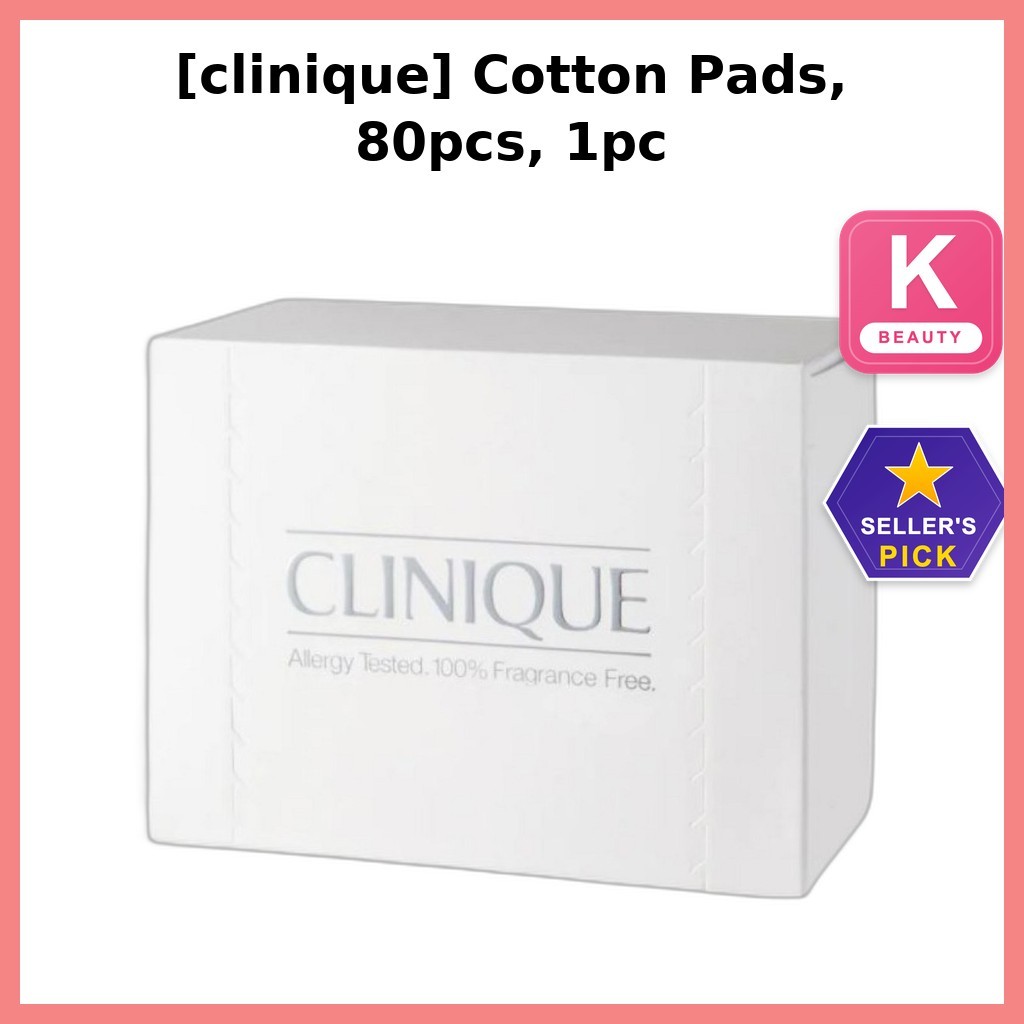 [clinique] Miếng bông, 80 chiếc, 1 miếng bông Hàn Quốc/ Không xơ & thấm hút/ Chính hãng của Seoul Pi