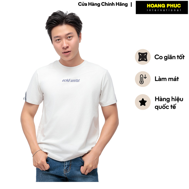 Áo Thun Tay Ngắn Nam ECKO UNLTD. Dáng Suông Cotton Pha Thoáng Mát Thấm Hút IF24-99003