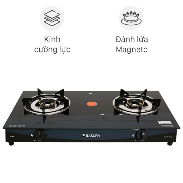 Bếp gas đôi Sakura SA-695SG Hàng trưng bày , Bếp Vinlando 2024 , tiết kiệm gas 20%