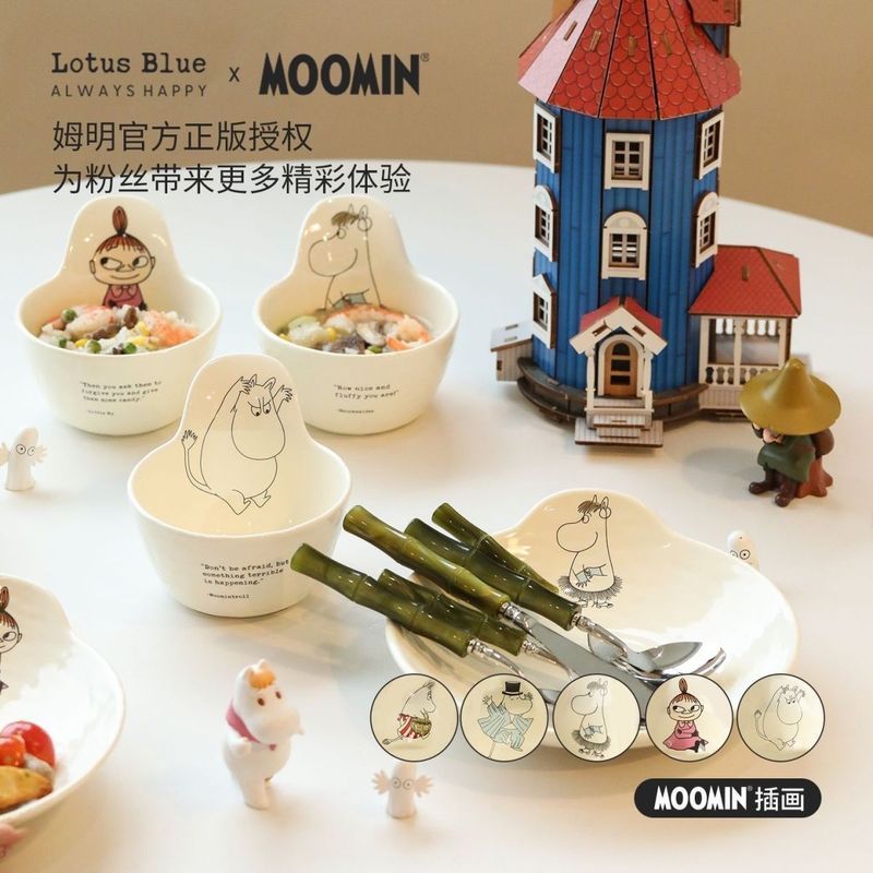 Phần Lan moomin moomin Bát moomin moomin Tay Cầm Bát Sữa Chua Chính Hãng Giá Trị Cao Bát Trái Cây Dễ
