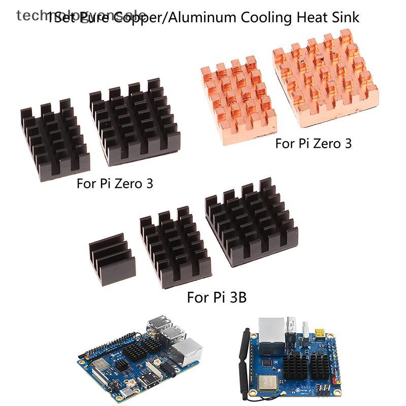 Bộ tản nhiệt làm mát bằng đồng nguyên chất 1Set cho Orange Pi Zero 3/3B, bộ tản nhiệt nhôm, kit giải