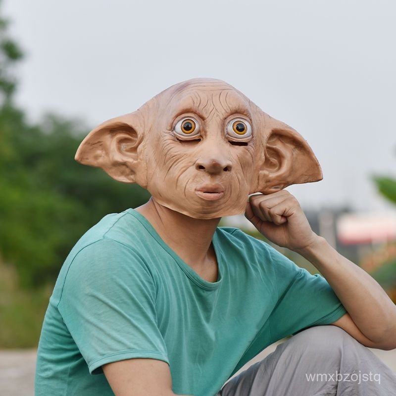 Mặt nạ Dobby bằng latex gắn trên đầu dành cho Harry Potter, thích hợp cho các hoạt động vui chơi Hal