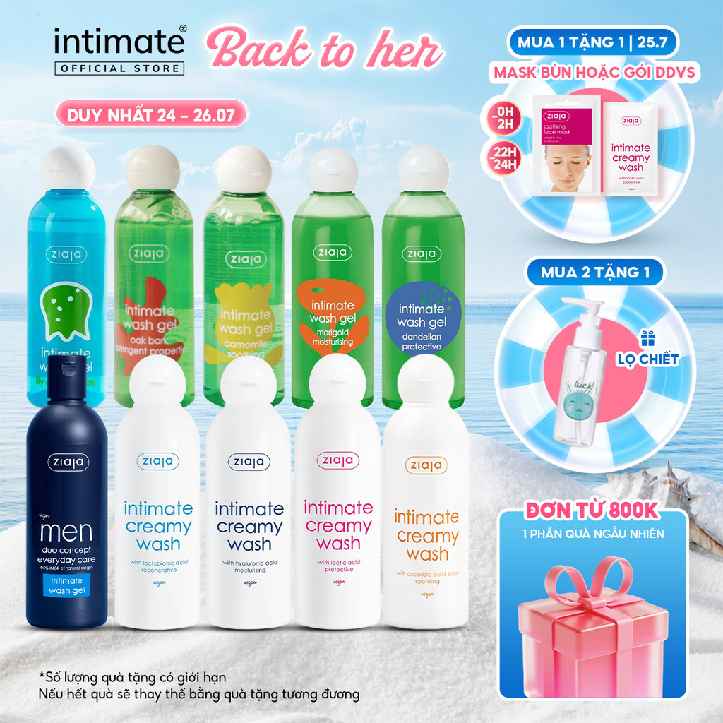 (LS) Dung Dịch Vệ Sinh Intimate ZIAJA Cho Nữ/Nam 200ml/300ml