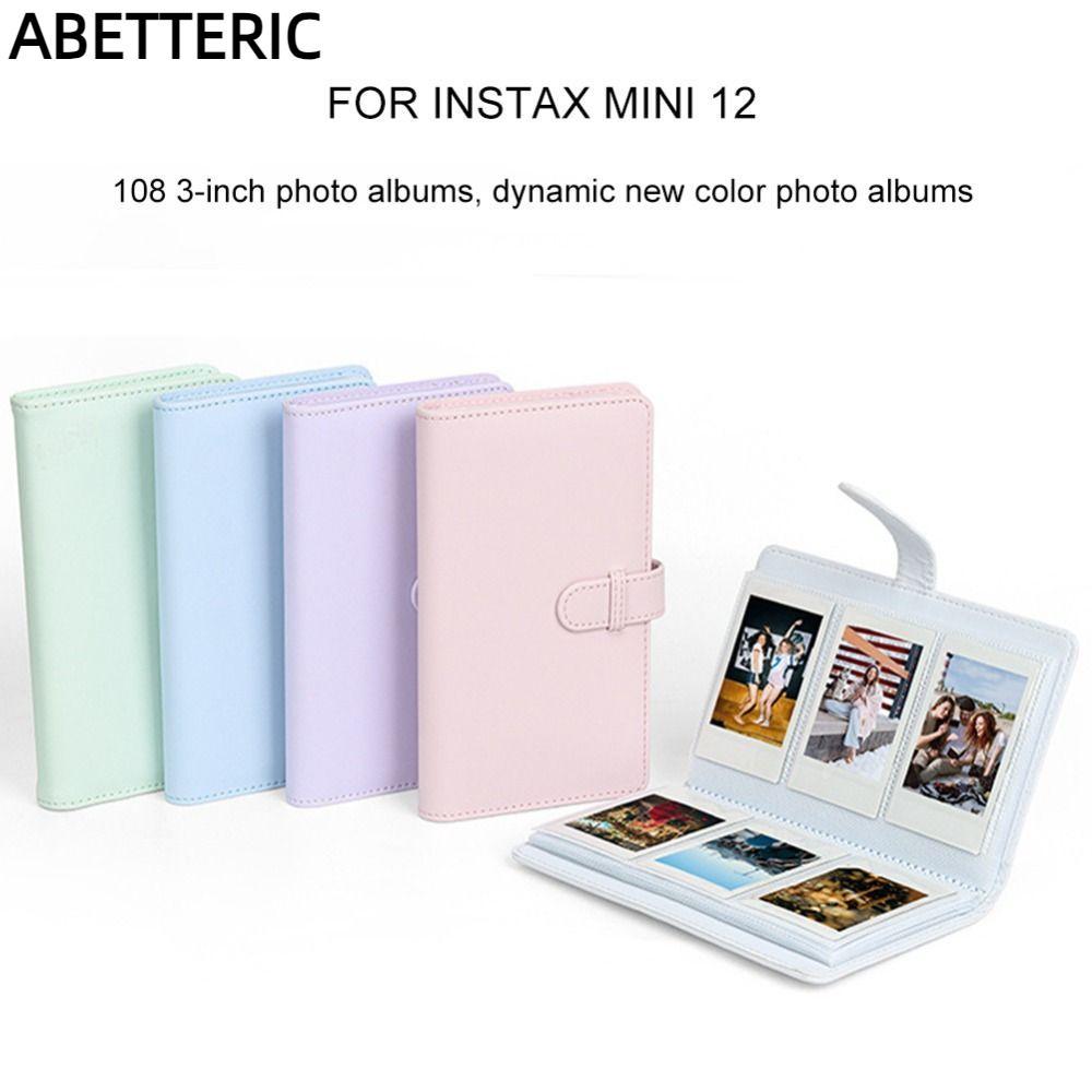 ABETTERIC Phim Camera Da PU Giấy Ảnh Lưu Trữ 3 inch Cho Fujifilm Instax mini 12