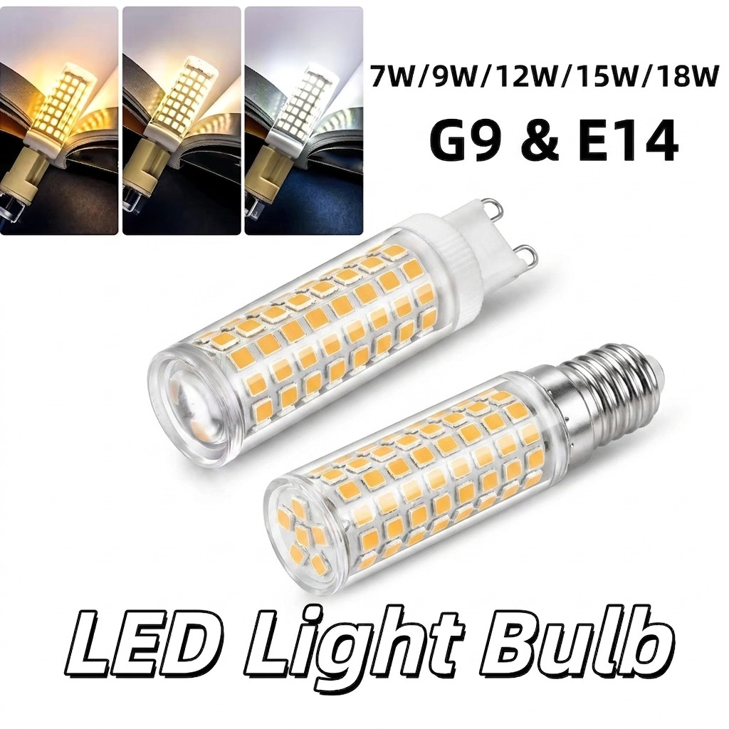 Bóng Đèn LED G9 / E14 7W 9W 15W 18W Đèn LED AC 220V Bóng Đèn LED Ngô SMD2835 360 Chùm Góc Thay Thế 5