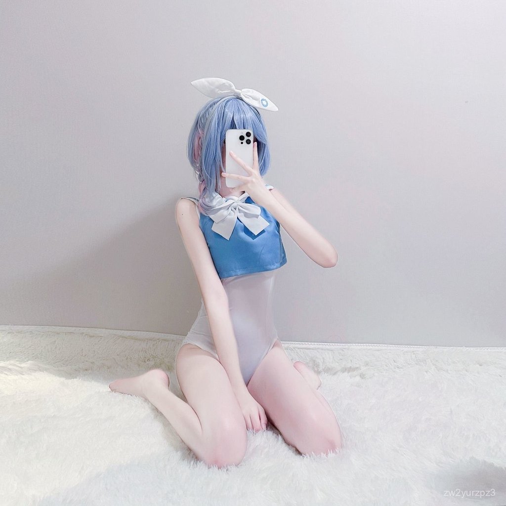 Bộ đồ bơi liền thân Blue Archive Arona cosplay dễ thương mặc đi biển suối nước nóng phong cách học s