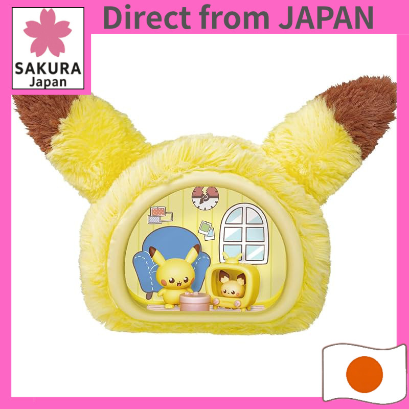 TAKARA TOMY Pokemon PokePiece Fuwamoko Time Soft Plush Playset featuring Piplup, Rowlet and Pikachu 