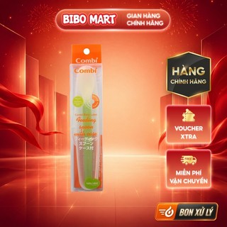Thìa Ăn Dặm Cho Bé Combi Thìa Silicon Cao Cấp Nhỏ Gọn Kèm Hộp - Bibo Mart