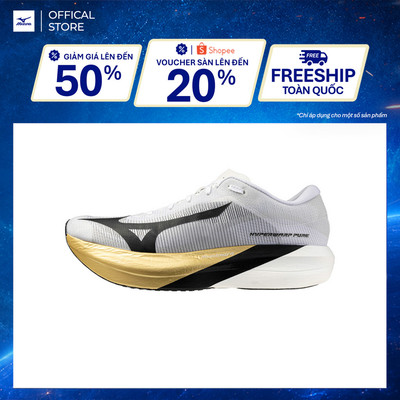 Giày Chạy Bộ UNISEX HYPERWARP PURE - Trắng Đen Vàng - J1GC267501