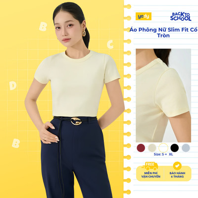 [ BST The New T-Mate] Áo Phông Nữ Slim Fit Cổ Tròn Năng Động Co Giãn Mềm Mại WCTS26S001