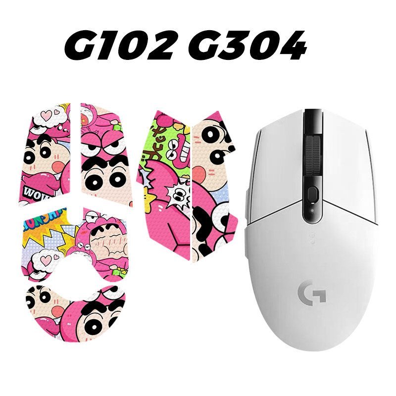 Nhãn dán chống trượt chuột Logitech G102 G304 áp dụng bán chạy Crayon Shin-Chan G304 Nhãn dán bảo vệ