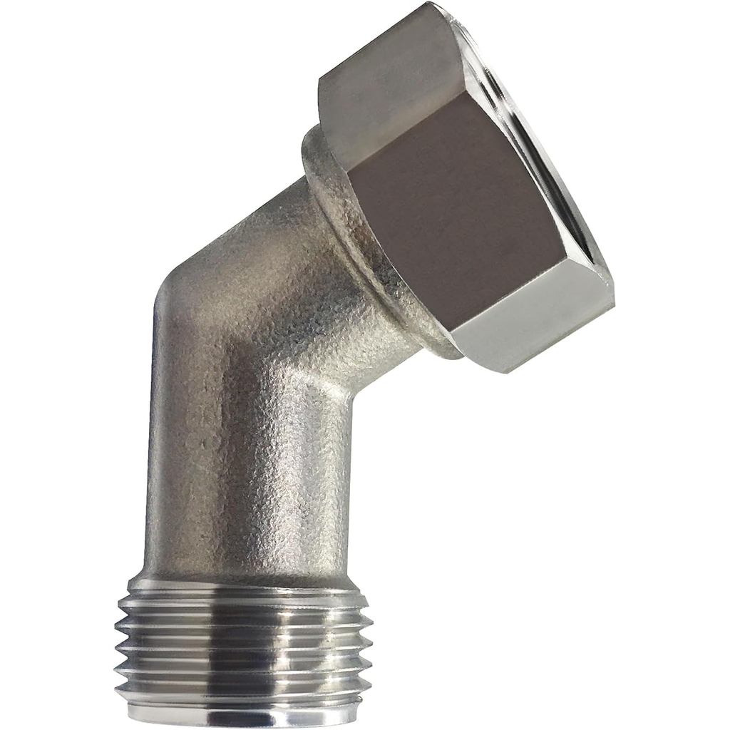 Beduan Ống làm vườn bằng thép không gỉ Khuỷu tay 45 Đầu nối ống nước cấp độ Góc phải 3 / 4 GHT Bộ ch