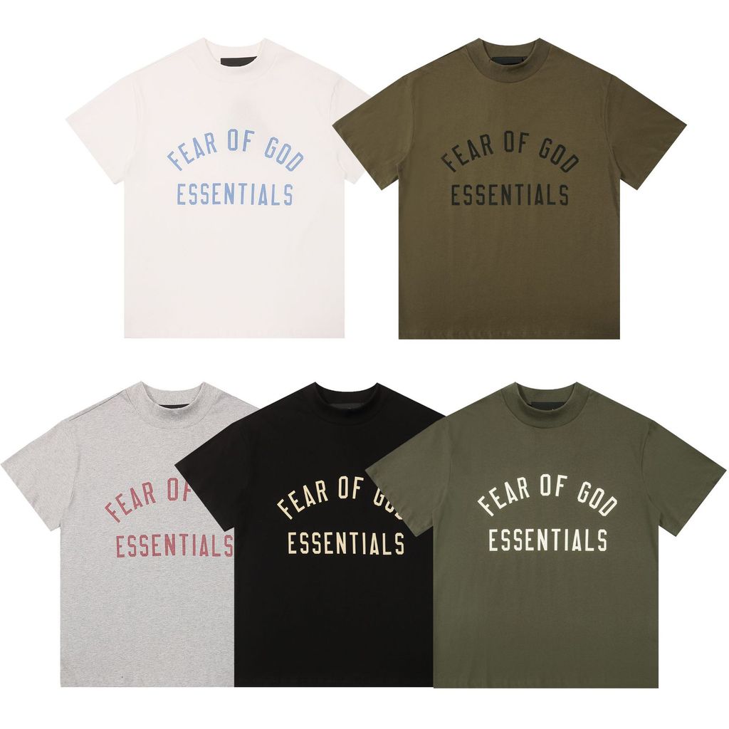 11MX FOG American high street summer fashion Double Line ESSENTIALS Loose-fitting couple's short-sle