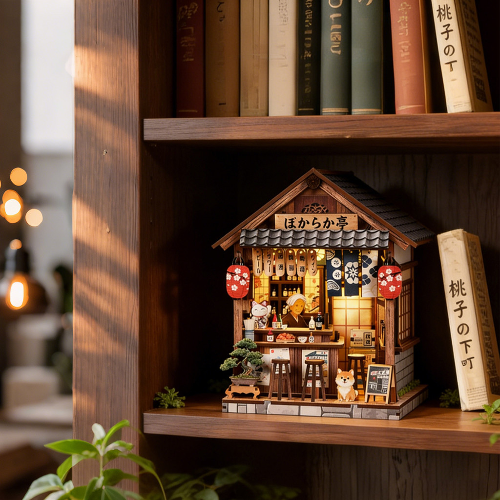 Sản phẩm mới Cabin thu nhỏ Yiran Izakaya Nhật Bản diy Cabin Handmade Cabin Lắp Ráp Đồ Chơi Mô Hình