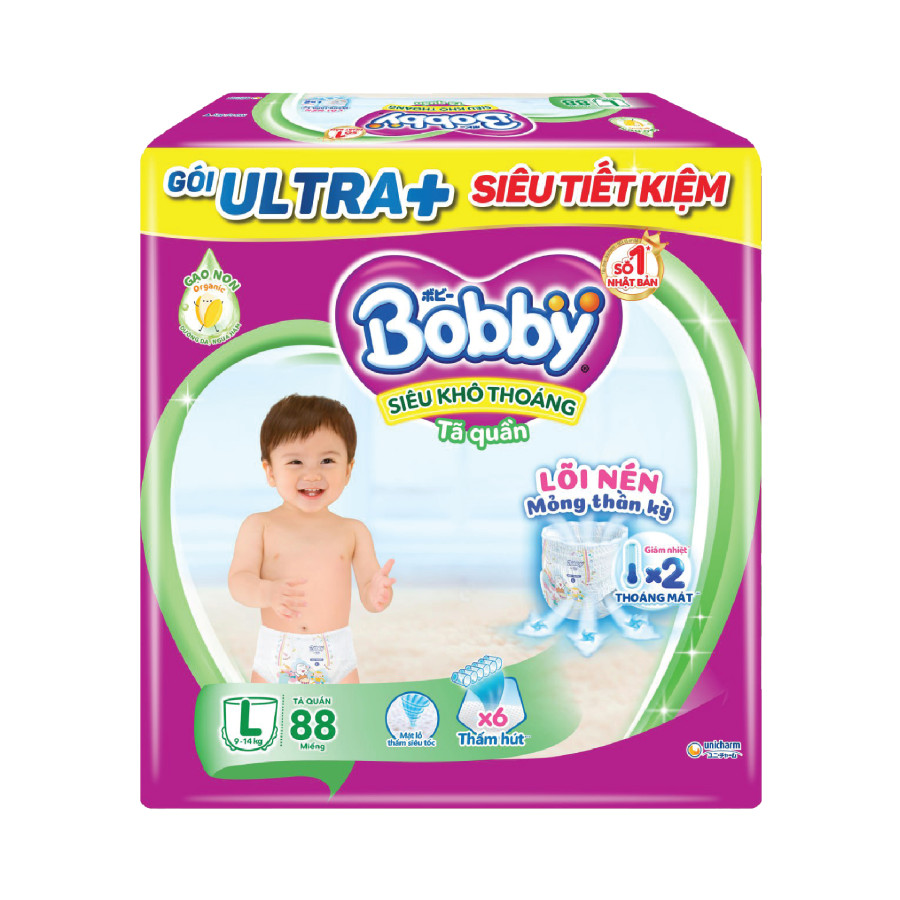 Tã quần Bobby size L 88 miếng - 51449