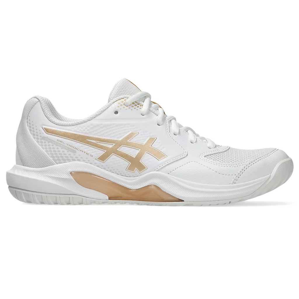 Giày Pickleball nữ Asics GEL-DEDICATE 9 WHITE/CHAMPAGNE