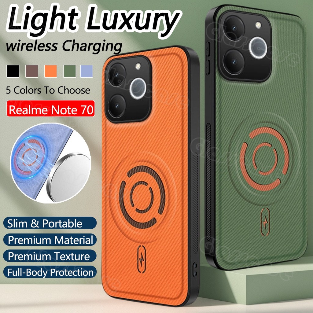 Vỏ Realme Note 70 2026 Cho Realme Note 70 7 0 T 70T Note70 Note70T Kết Cấu Vải Hút Từ Tính Da PU Sil