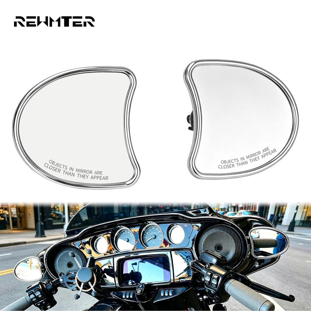 2x Gương Chiếu Hậu Fairing Bên Trong Chrome Cho Harley Street Glide FLHX 2014-2024