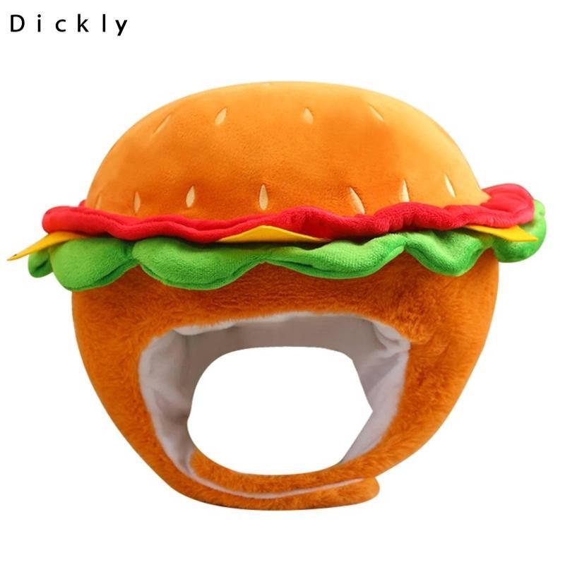 Dickly Hamburger Mũ Dễ Thương Burger Trang Phục Nón Mềm Burger Mũ Thiết Kế Mới Lạ Mũ Quà Tặng Vui Nh