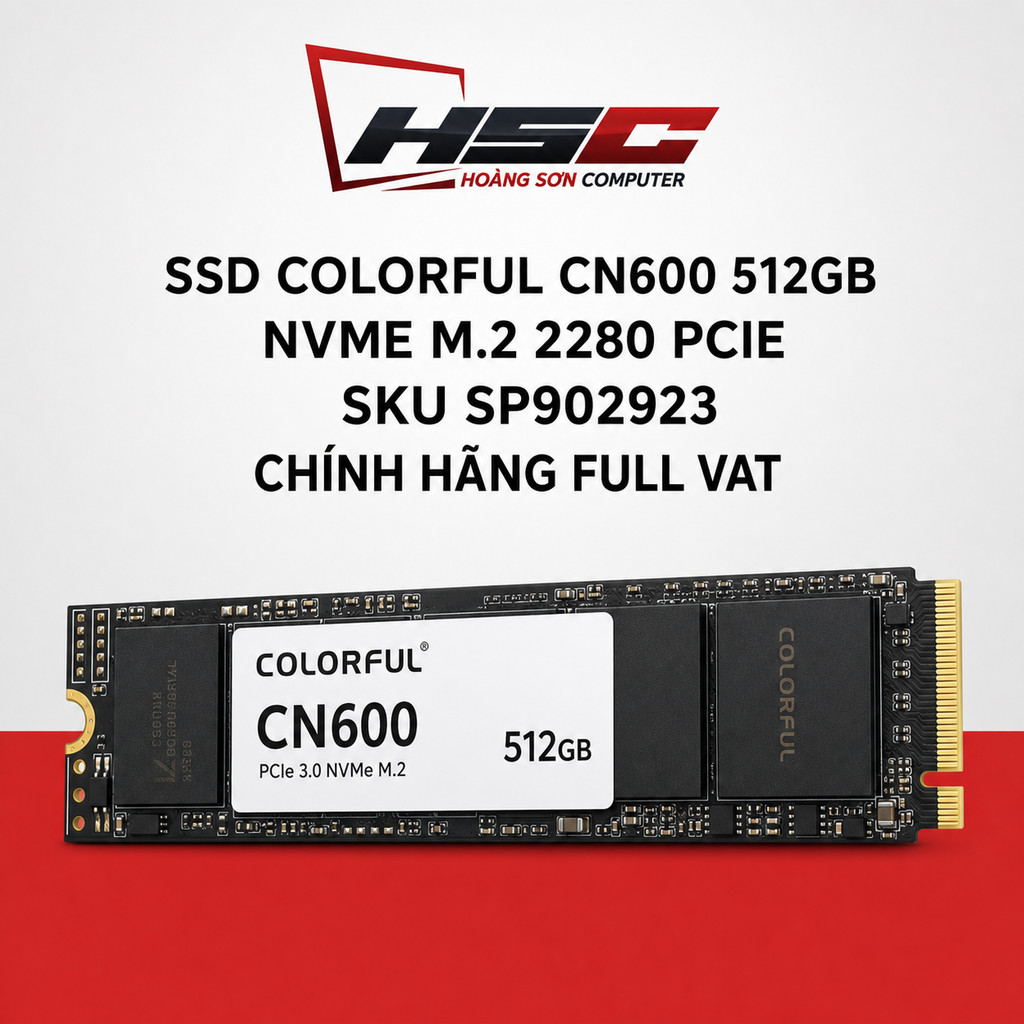 Ổ cứng SSD Colorful CN600 - 512GB NVMe M.2 2280 PCIe - HÀNG NEW CHÍNH HÃNG FULL VAT