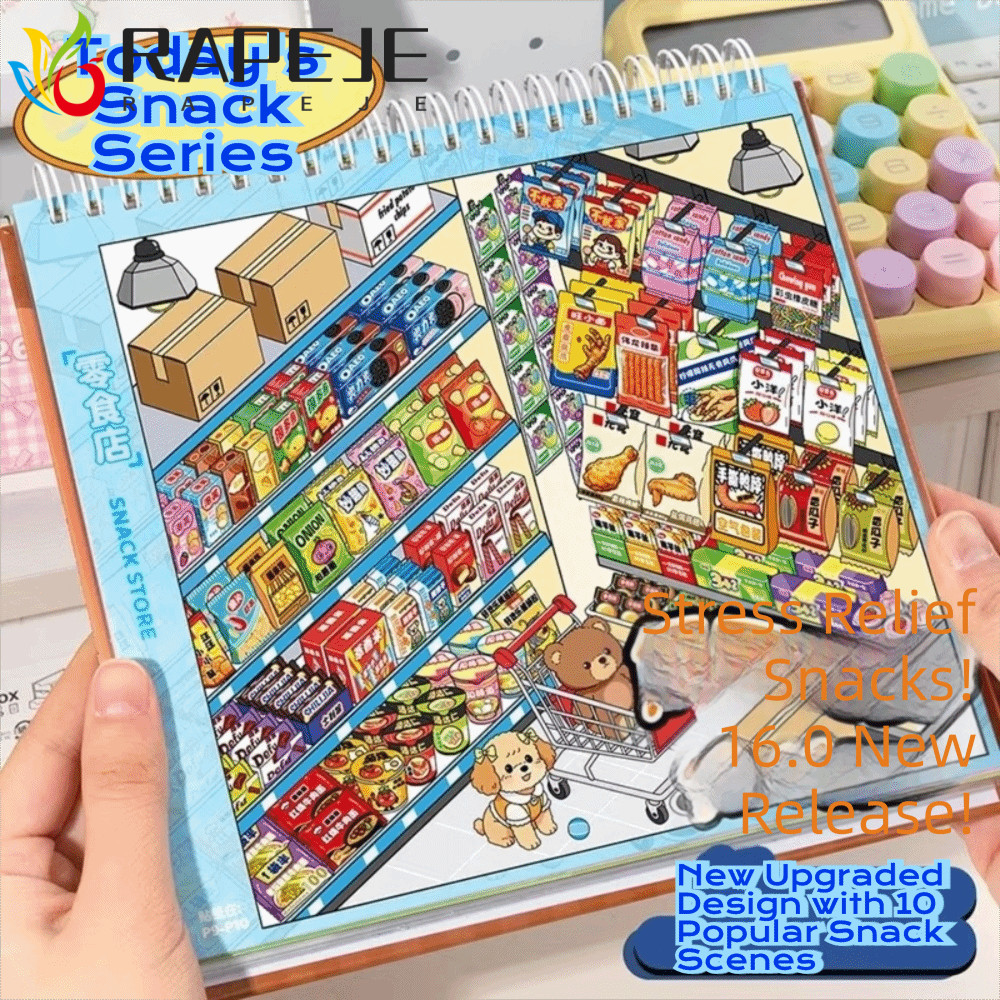 RAPEJE Store Code Goods Series Sticker, Nhãn dán xếp chồng chất liệu PET Nhãn dán cảnh 3D, Thiết kế 