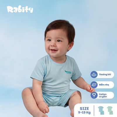  Bộ thun ngắn tay modal bé trai Rabity 960.104