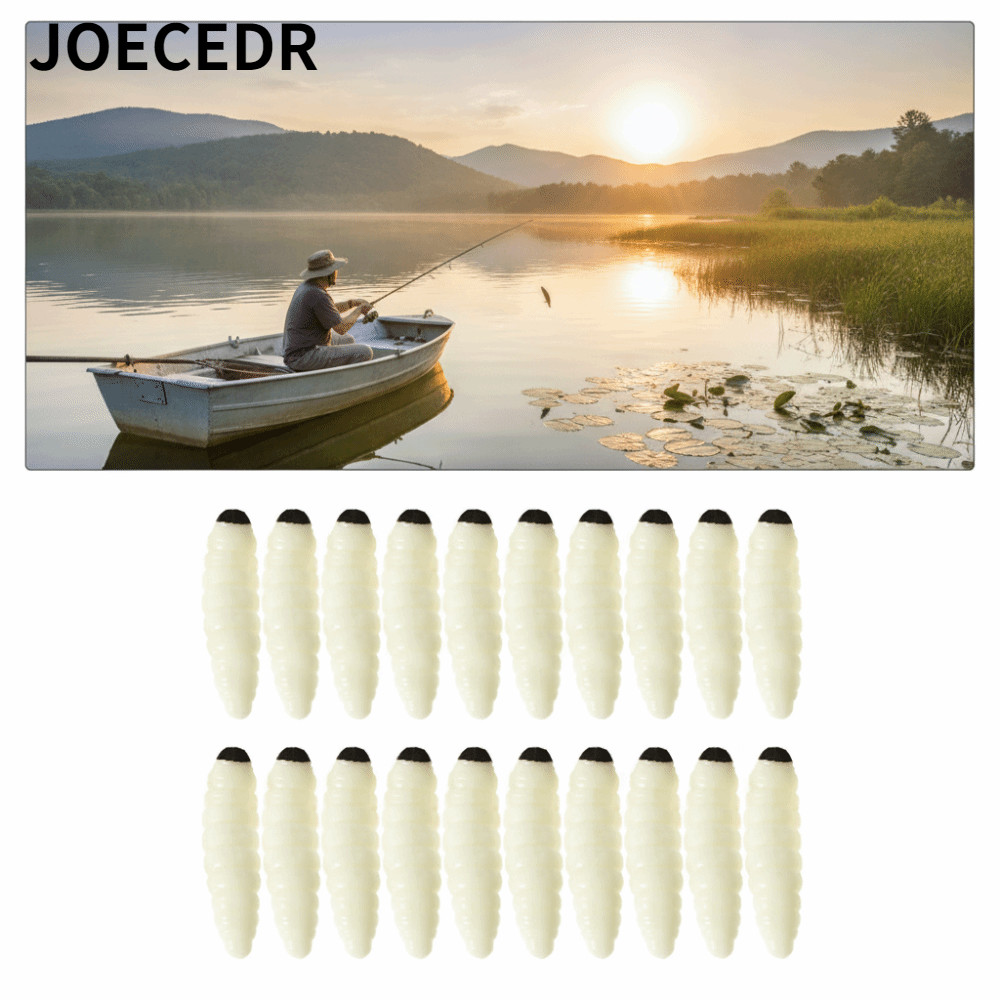 JOCEDR 100 CHIẾC Giun Câu Cá, Mồi Mồi Câu Cá PVC 1,38 Inch, Giun Câu Cá Mềm Như Thật Cho Cá Hồi