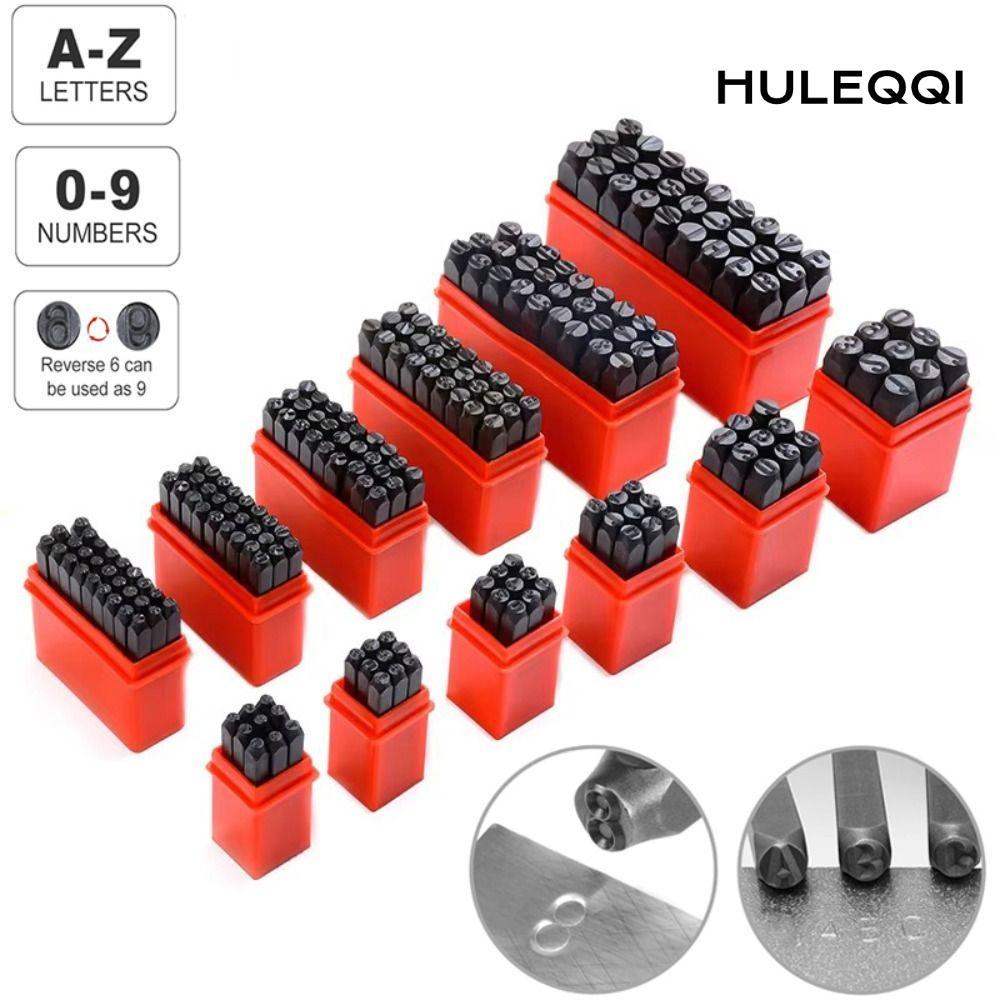 HULEQI Letter & Number Stamp Punch, Thép 3-12,5 mm Digital Letter Stamp, Có Tem Số Nhựa