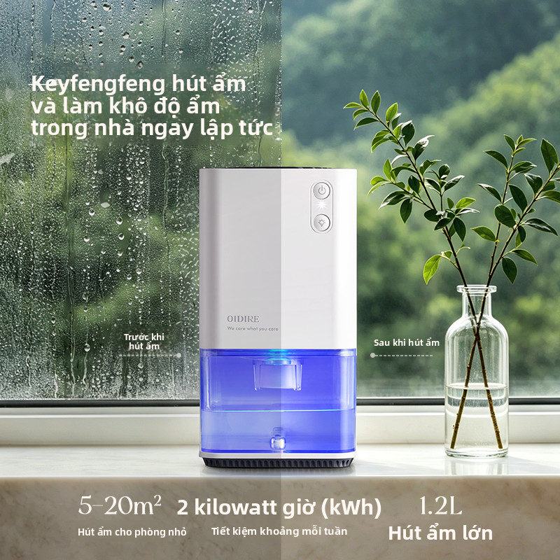 Máy hút ẩm OIDIRE thông minh chống nồm bể nước lớn cho phòng ngủ
