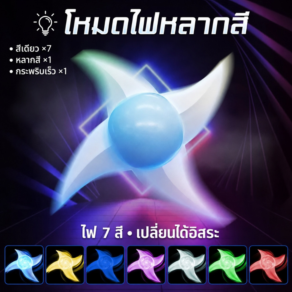Shuriken Quà Tặng Sinh Nhật Naruto Người Nhện Giảm Căng Thẳng Với 7 Đèn RGB Ninja Cosplay Phụ Kiện L