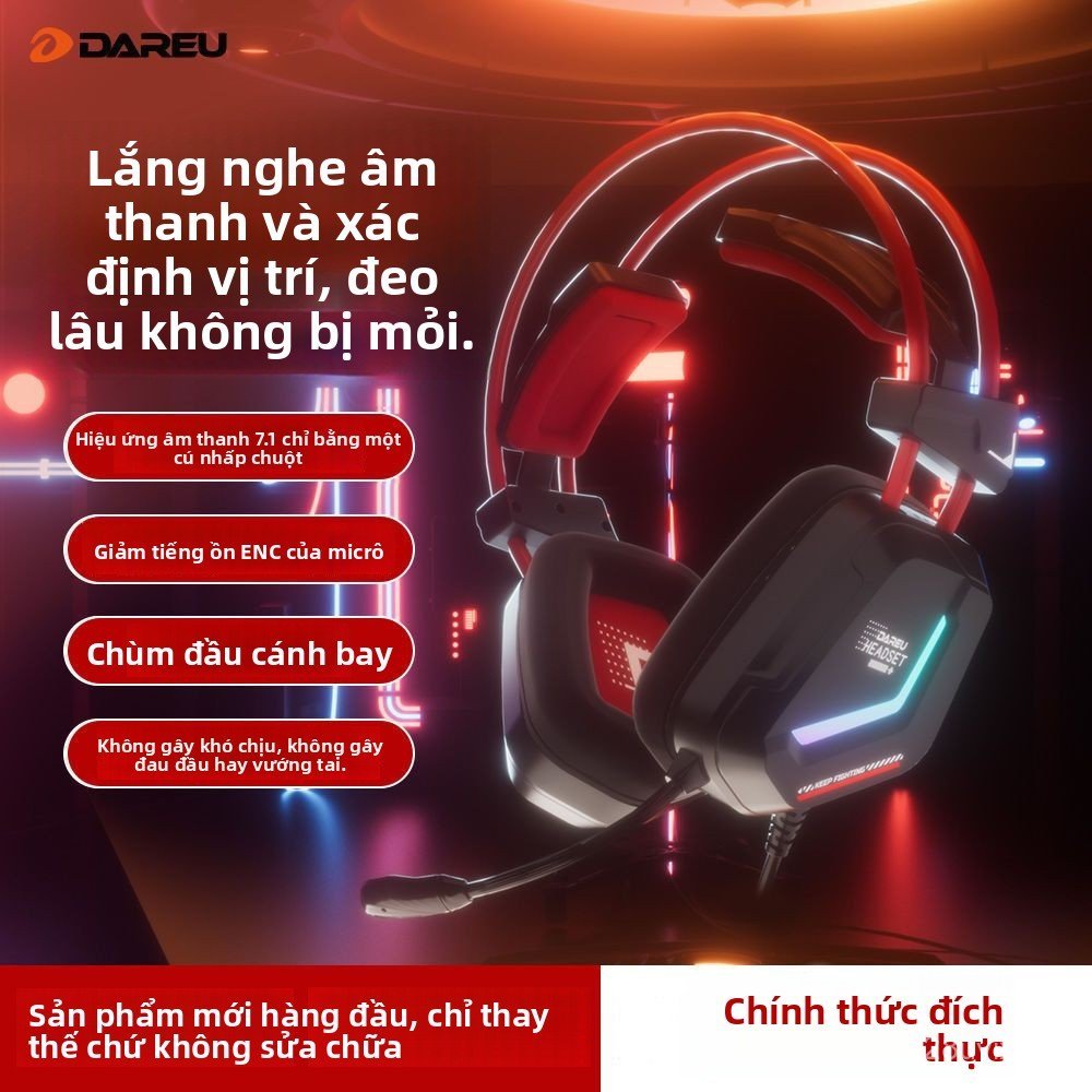 Tai nghe Gaming Dareu EH733 âm thanh vòm 7.chống ồn chuyên chơi game FPS