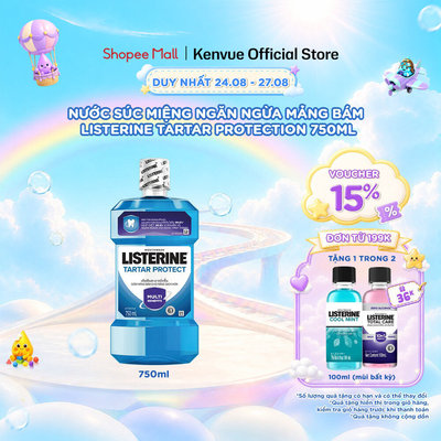 Nước Súc Miệng Ngăn Ngừa Mảng Bám Listerine Tartar Protect 750ml