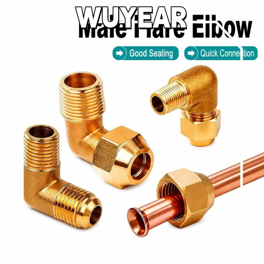 IWUYEAR Nam Flare Lắp, Nam Thread Flare Seal Flare Elbow, Dễ dàng lắp đặt Máy nén khí khuỷu tay ống 