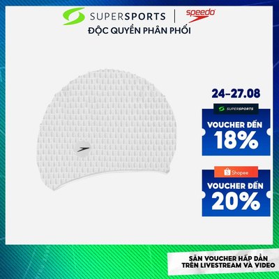 Nón Bơi Người Lớn Speedo Bubble - Trắng - 8-709290003 ADS04 LS100
