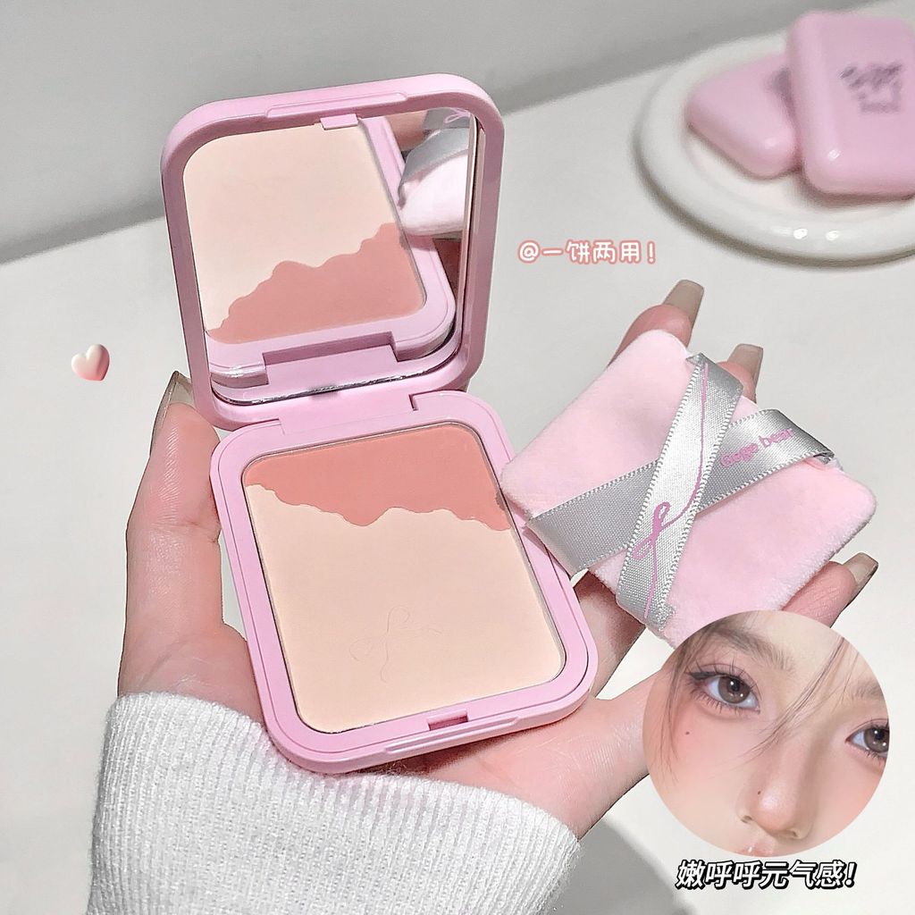 Gege Bear Gege Bear Clear Brightening Blush Pressed Powder Clear Soft Focus Fixing Makeup Base Hold 