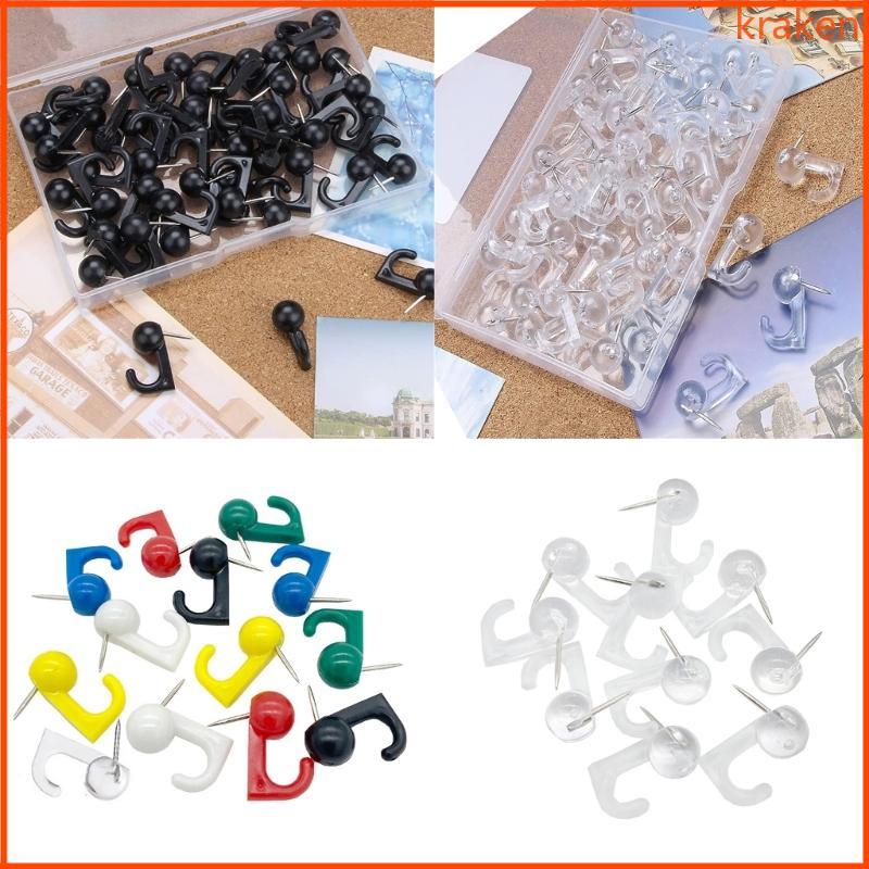 KRA 30 50 Chiếc Đẩy Pin Hình Móc Nút Chai Ban Móc Bản Tin Bảng Móc Cho Bảng Tin