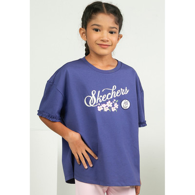 Áo Thun Tay Ngắn Bé Gái Skechers Urban Outdoor Short Sleeve Tee - SL325G274-013D Online Sale
