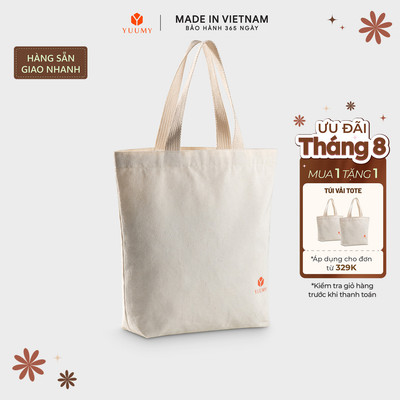 Túi vải canvas Yuumy (Thời trang nữ tote dáng đứng - Túi vải YTX82) Bagsmart