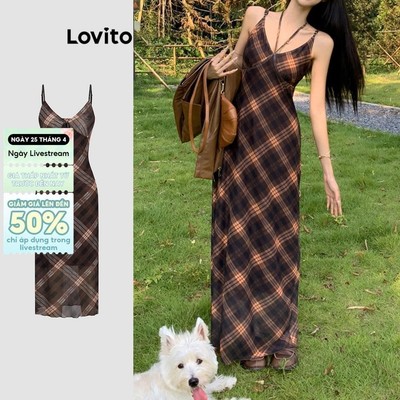 Lovito Đầm Trơn Kiểu Dáng Phong cách thường ngày Dành Cho Nữ L117AD527