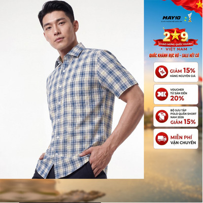Áo Sơ mi nam cộc tay May 10 form RegularFit mã 010126173GBV2 AK671