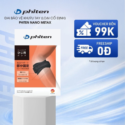 Đai Bảo Vệ Khuỷu Tay Loại Cố Định Phiten Nano Metax Elbow Band Supporter Fit