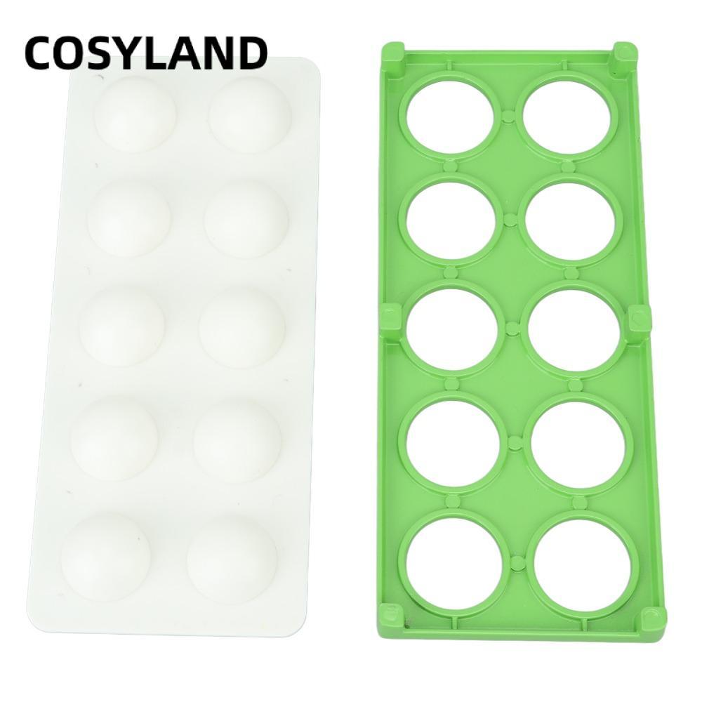 COSYLAND Ravioli Maker Press, Khuôn Ravioli màu xanh lá cây 10 lỗ, Hợp kim nhôm hiệu quả bền ABS Thi