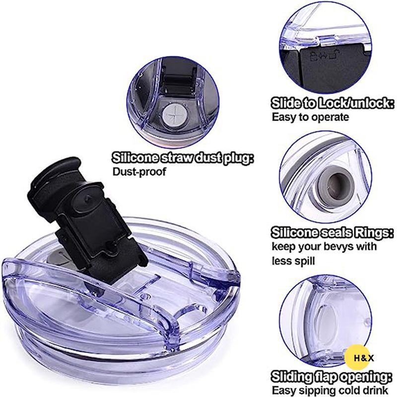 H & X 40 / 30 Oz Nắp Nhựa Chống Bắn Cho Ozark Trail RTIC Tumbler Cup Nhiều Màu