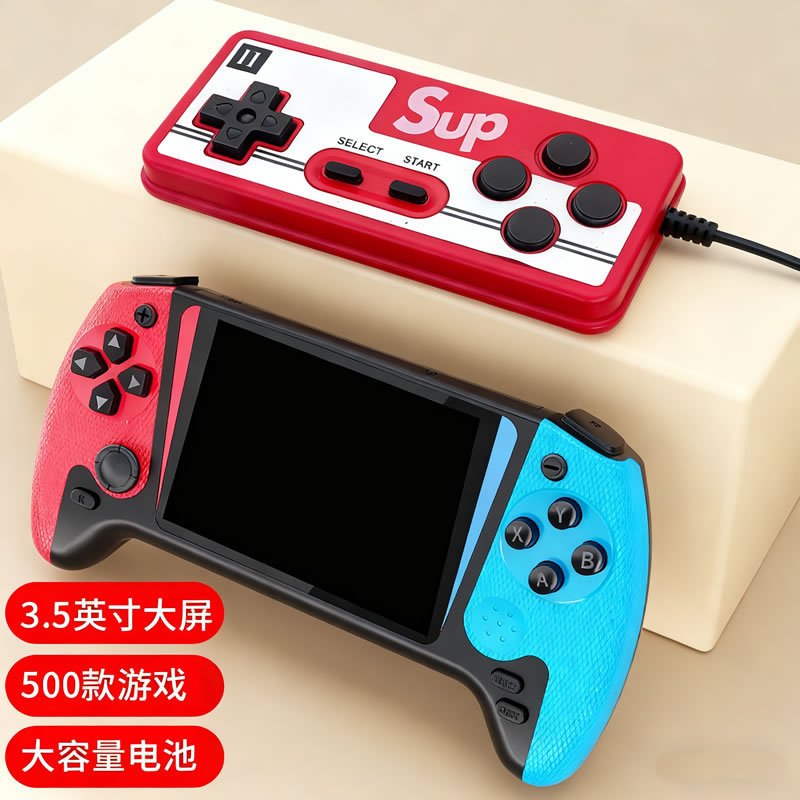 Q21 Máy Chơi Game Cầm Tay Hoài Cổ Cổ 500 Trò Chơi Màn Hình Màu Cổ Điển Super Mary Soul Chiến Đấu Đôi