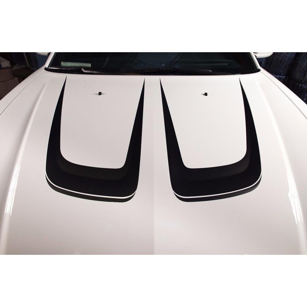 Factory Crafts Hood C-Stripe Graphics Kit 3M Vinyl Decal Wrap Tương thích với Dodge Charger 2011-201