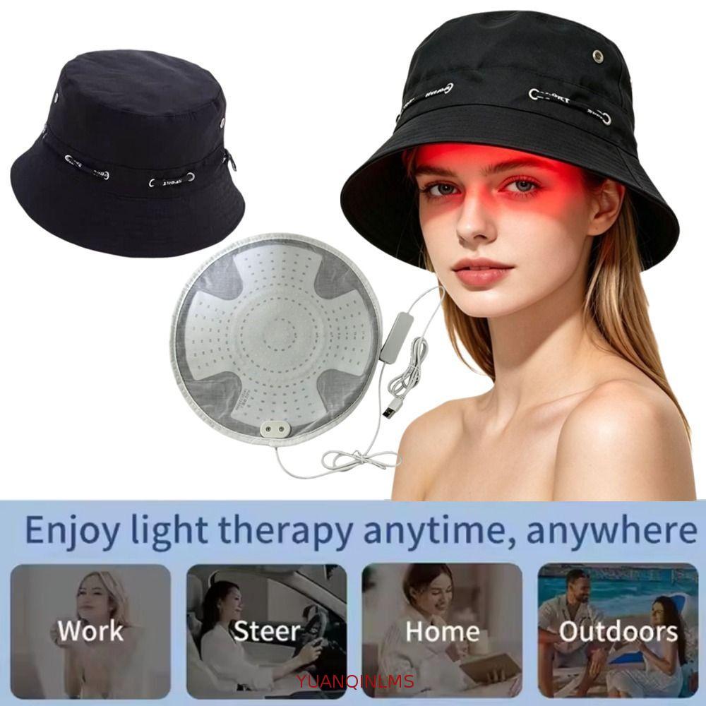 Thiết bị mọc tóc YUANQIN, USB Red Blue Light Red Light Red Light Mũ điều trị rụng tóc, Chống rụng tó