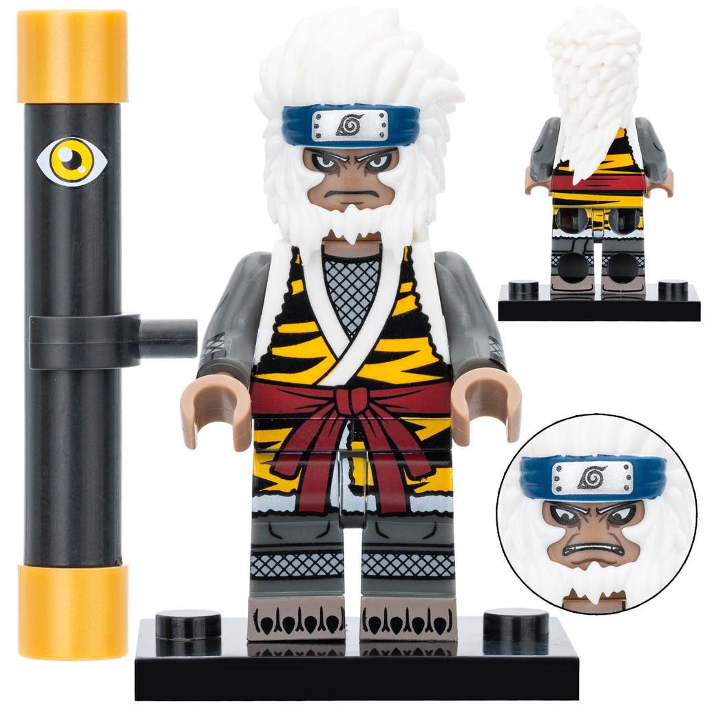 Thích hợp cho Lego Naruto Sasuke Shige Ion Naruto Sừng Vàng Bạc Sừng Khỉ Demon Khối Xây Dựng Minifig